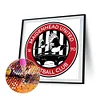 Diamond Painting-DIY Full Round Drill Football Team Badge(40X40CM)