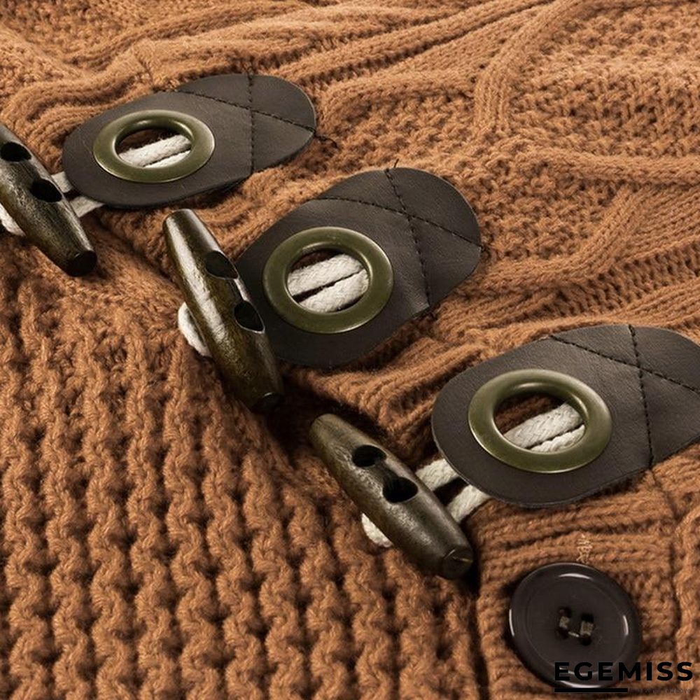 Mens buckle Sweater Cardigan Autumn winter Fashion Warm Thick Hedging Turtleneck Knitting Jumper Sweaters | EGEMISS