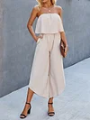 Irregular Clipping Bandeau Jumpsuits