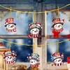 6Pcs Diamond Painting Acrylic Winter Snowman Hanging Decor