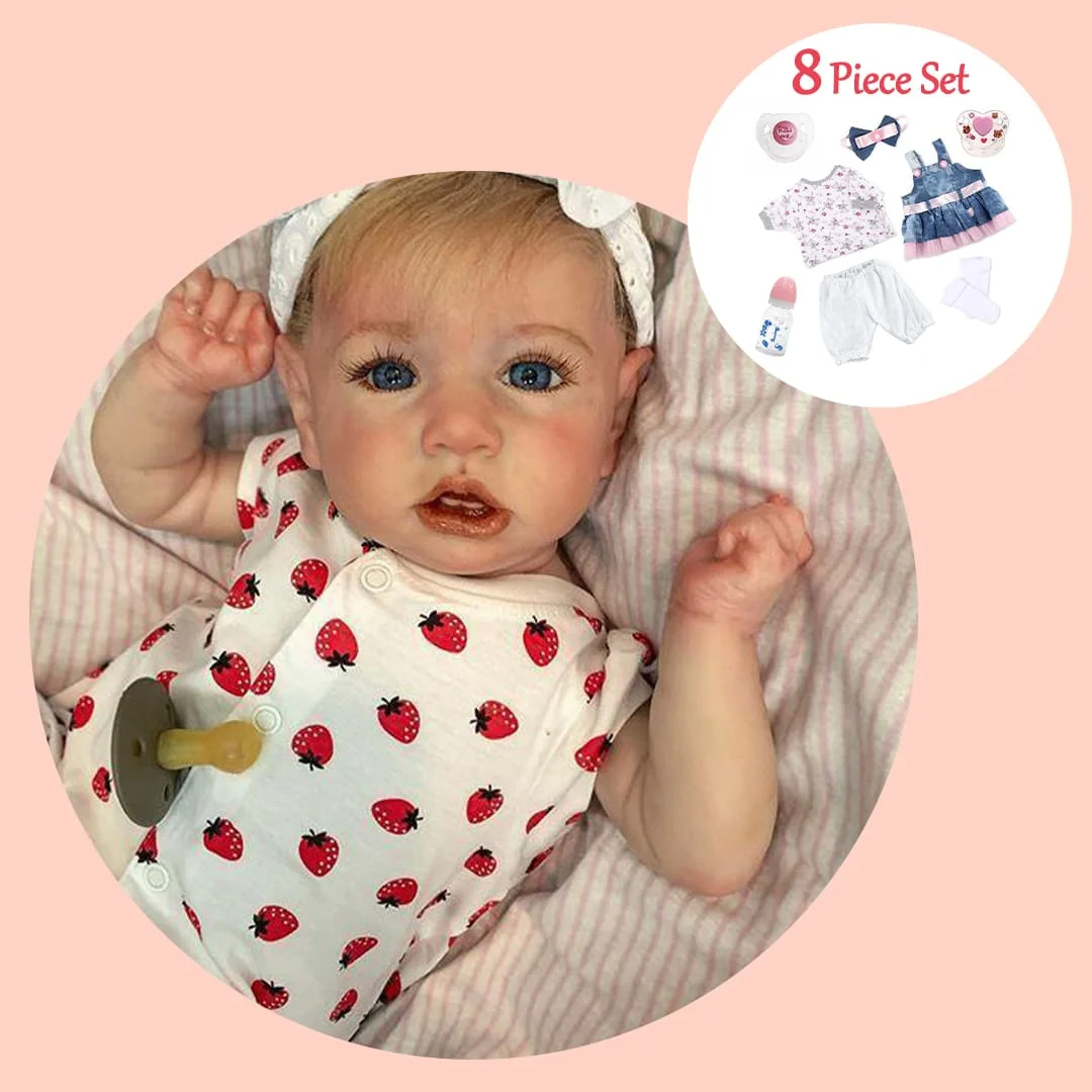 [Mini Reborn Girl] Realistic Lifelike Baby Doll 12'' Mia Reborn Baby Doll Girl Gift with HandRooted Hair Poseable and Weighted -Creativegiftss® - [product_tag] RSAJ-Creativegiftss®