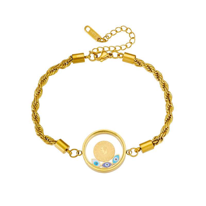 Fashion Women Chain Titanium Steel Electroplating Bracelets4