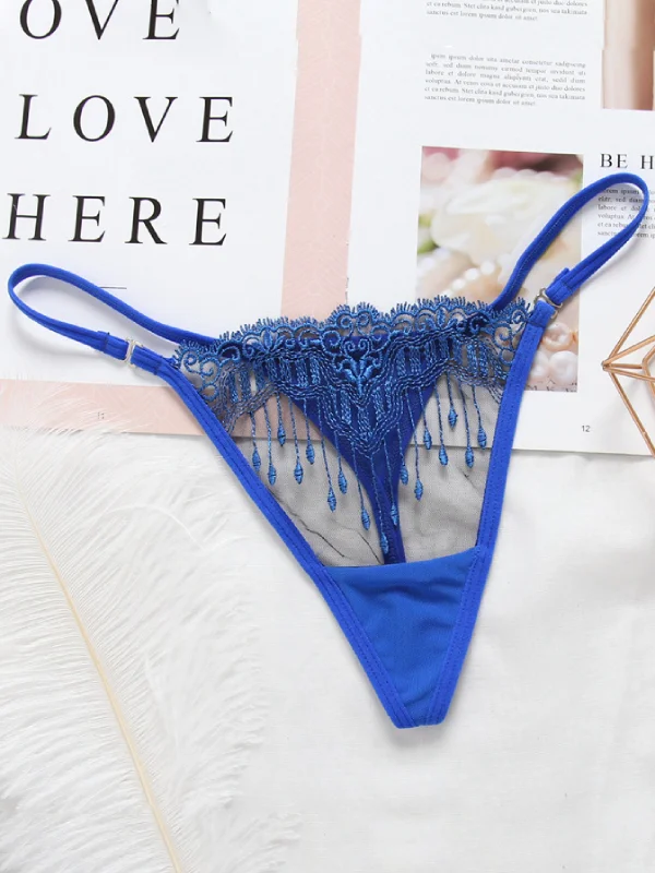 Women's Low Waist Transparent Lace Thong