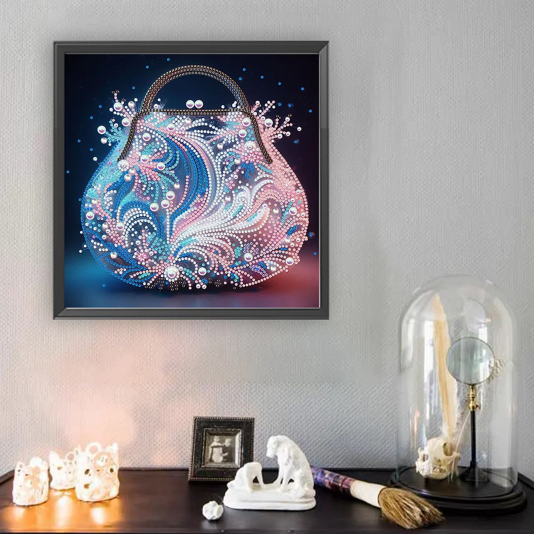 Flowers Bag - Diamond Painting - Partial Special Shaped Drill(Canvas|30*30cm)