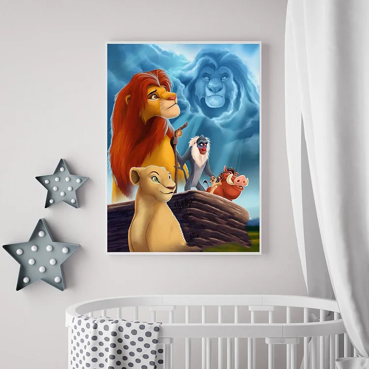 Full Round Diamond Painting - Lion King 30*40CM