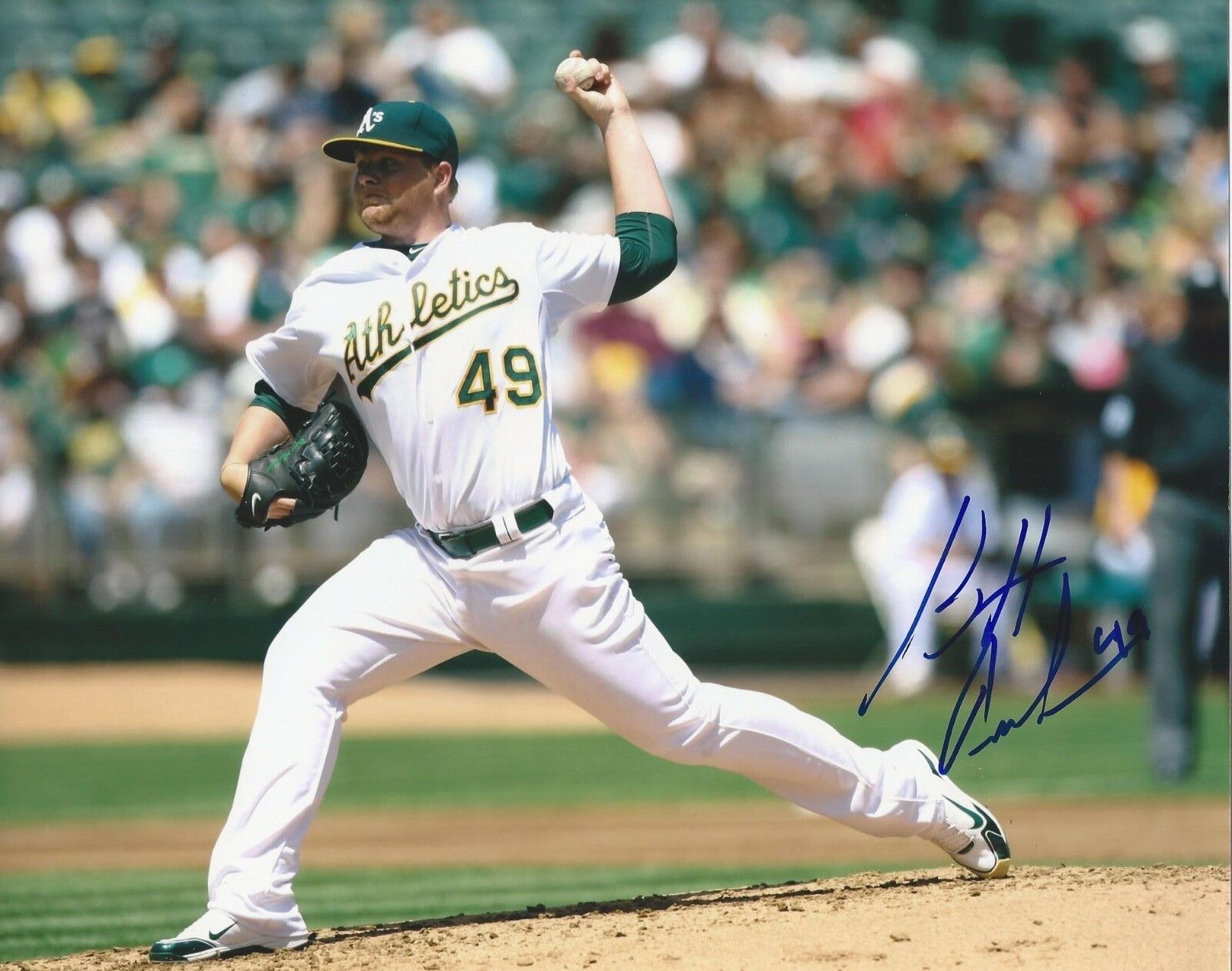 **GFA Oakland Athletics *BRETT ANDERSON* Signed 8x10 Photo Poster painting AD3 COA**