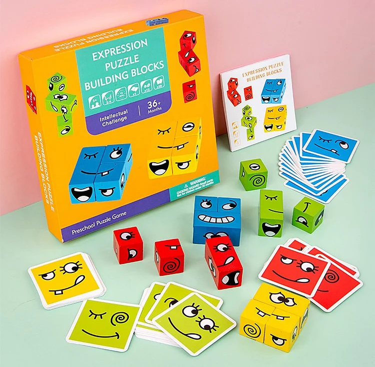(Christmas Gifts For Children)Thinking Training Children Face-Changing Rubik’s Cube