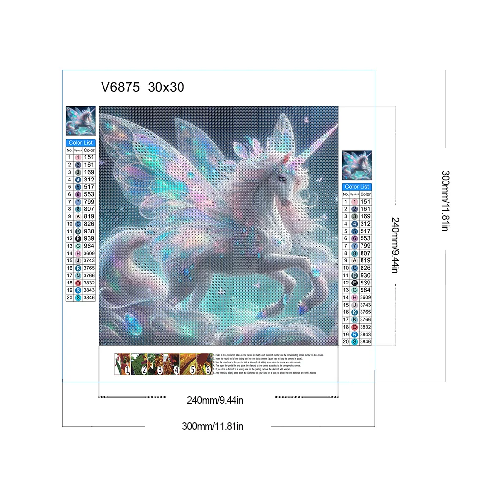 Diamond Painting - Full Round Drill - Dream Unicorn(Canvas|30*30cm)