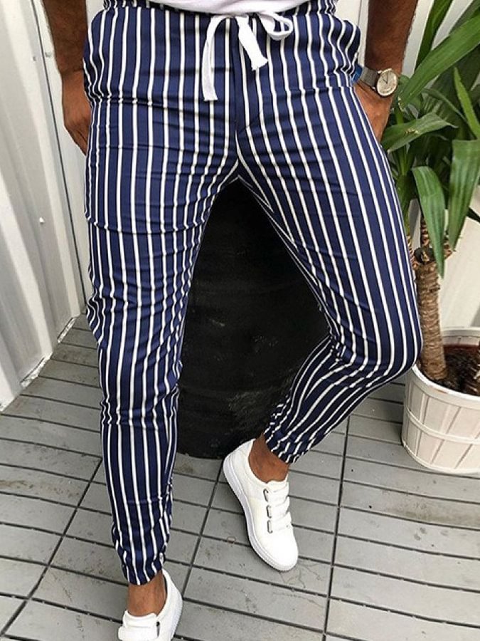 Men's Casual Stripe Pants