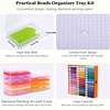 2-in-1 Diamond Art Storage Containers & Line-Up Tray, Upgrade Convex Point Bottom Design for Efficient Crafting