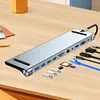 14 in 1 USB C Hub with 4K HDMI-Compatible VGA Ethernet 100W PD SD/TF Audio