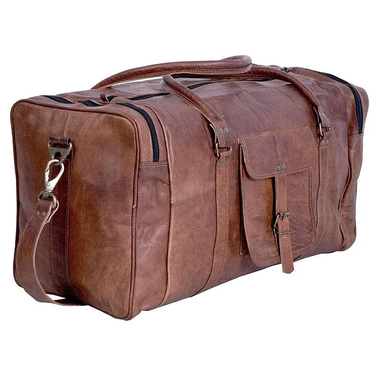 21 Full Grain Leather Duffel Bag