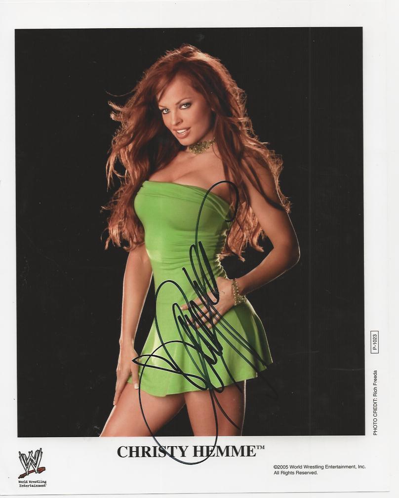 Christy Hemme - WWE signed Photo Poster painting