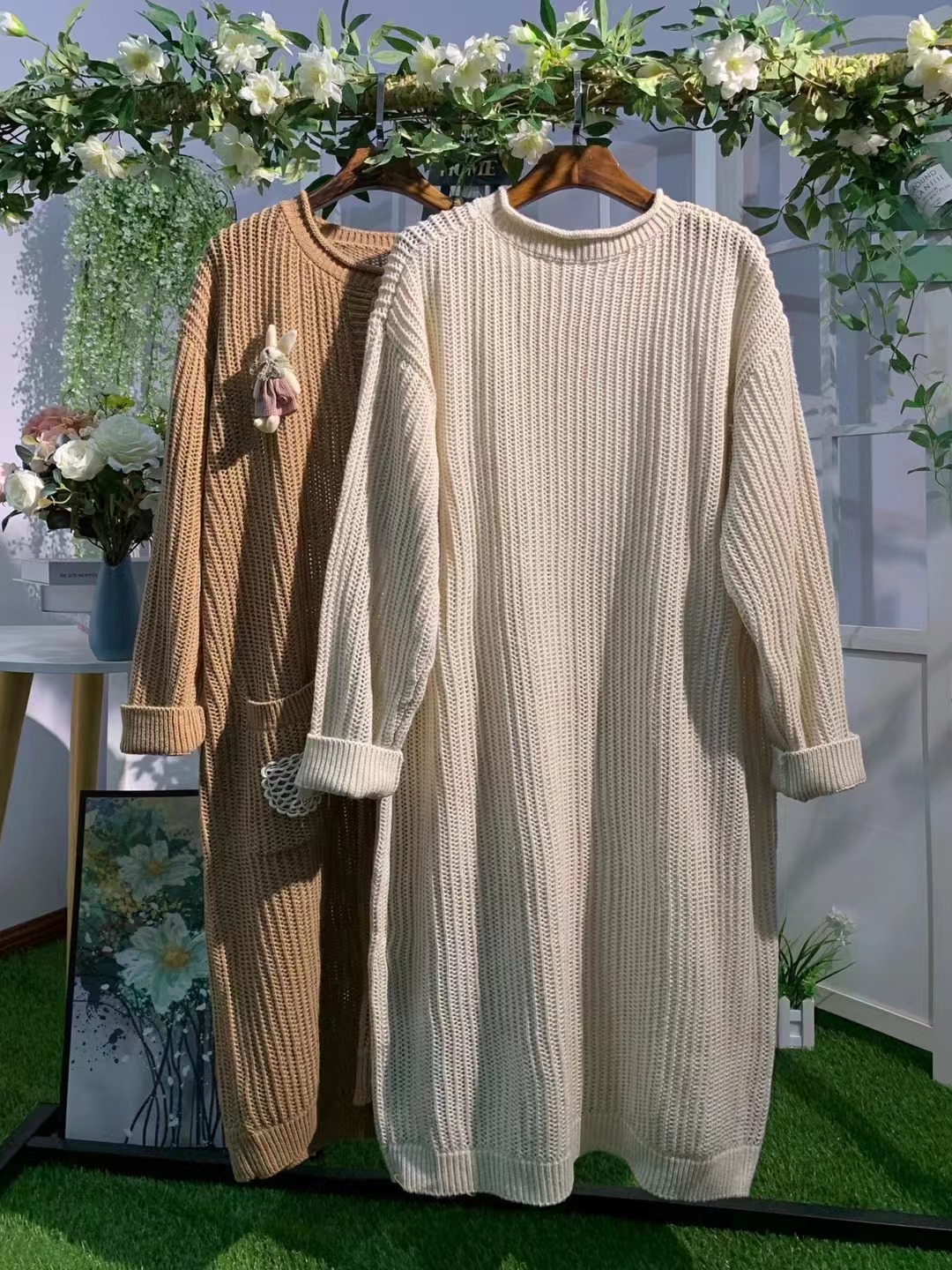 Chicfifth Sweater Women Winter Long Sleeve High Quality Autumn Vintage Top Knitted Cardigan