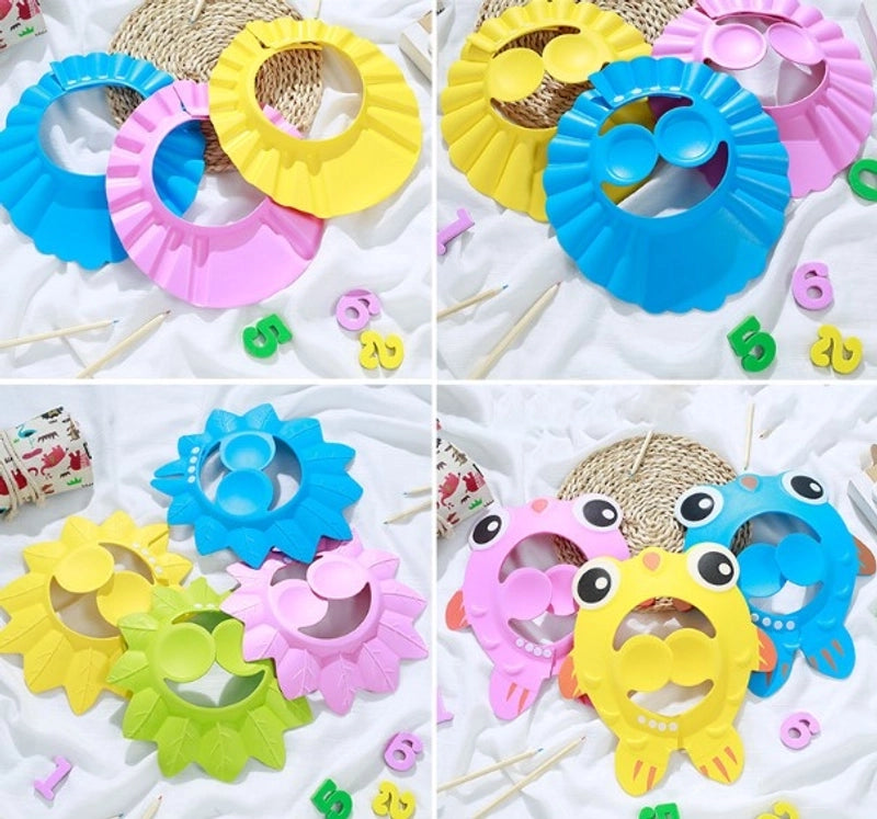 Cute Cartoon Waterproof Ear Protection Shampoo Cap Baby Accessories