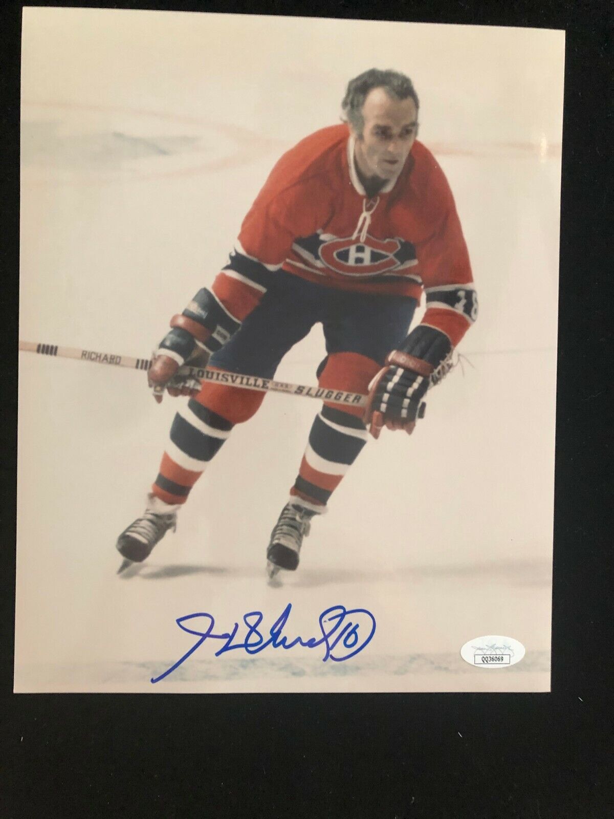 Henri Richard Autographed Photo Poster painting - Montreal Canadiens - JSA # QQ36069