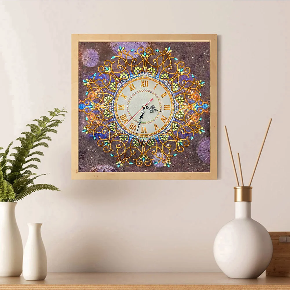 DIY Diamond Clock Drawing Resin Handmade Special Shaped Painting Wall Craft