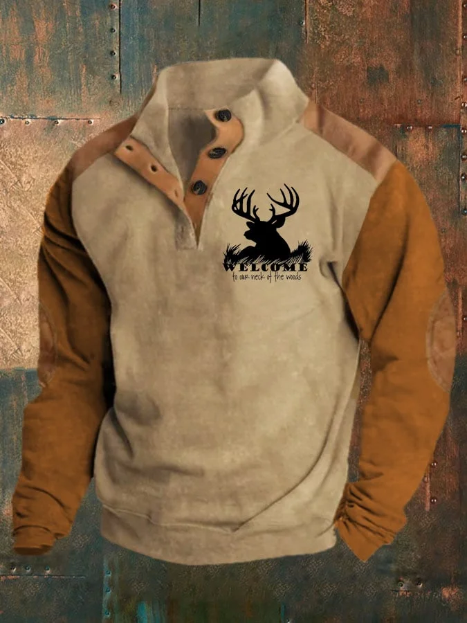 Men's Casual Western Print Long Sleeve Sweatshirt