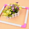 (US Only)Square Embroidery Hoop Handheld Cross Stitch Frame Plastic Clip Frame (40x40cm)