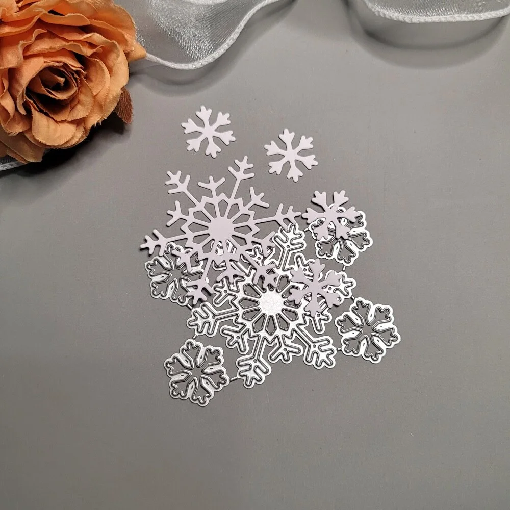Sdrawing Metal Cutting Dies Scrapbook Embossing Snowflake Die Cuts Album DIY Craft Cutting Die 2023 New Snowflakes Dies