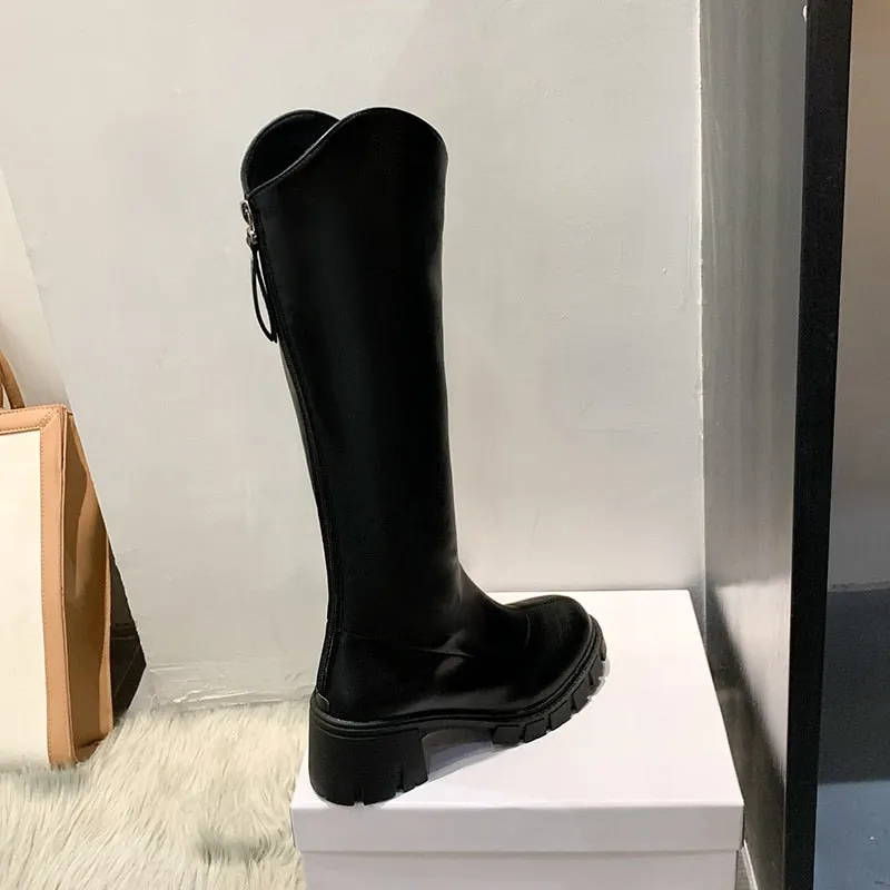 2021 Ankle Chelsea Boots New Winter Mid Heels Platform Women Botas Snow Warm Designer Motorcycle Boots Gladiator Oxford Zapatos
