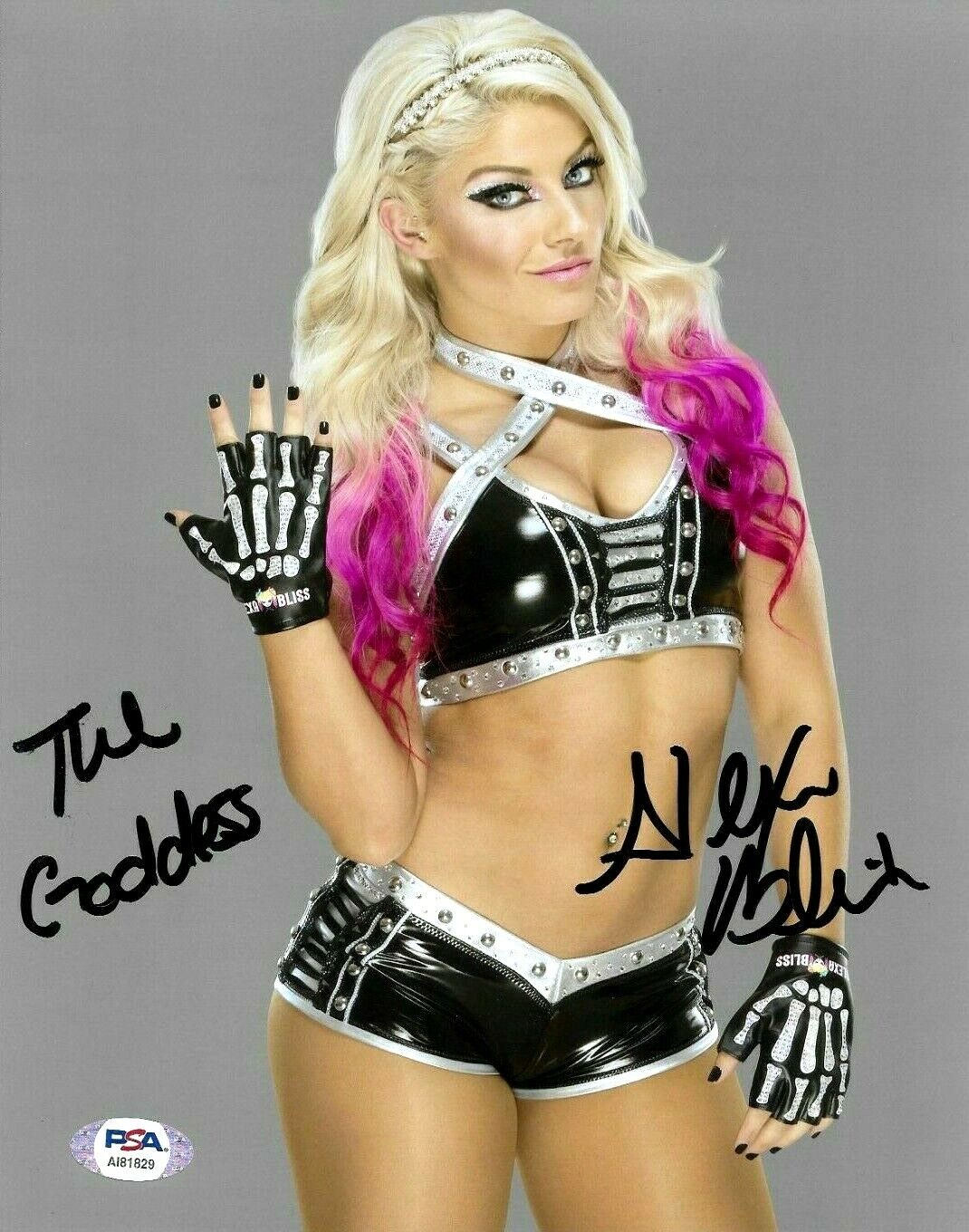 WWE ALEXA BLISS HAND SIGNED AUTOGRAPHED 8X10 Photo Poster painting WITH PROOF AND PSA DNA COA 4