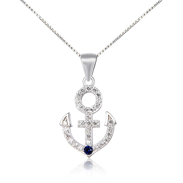 For Mom - Thank You For Being My Anchor In The Stormy Sea Of Life Anchor Necklace