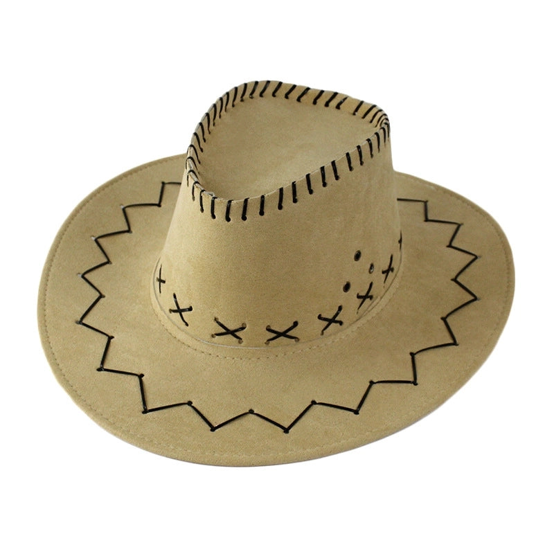 Western Cowboy Hat Knight Hat Men’s And Women’s Sun Hat Big Along Outdoor Performance Cowboy Hat Big Eaves Prairie Travel Hat