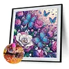 Schmetterling und Blume - speziell geformtes Diamond Painting - 30*30cm
