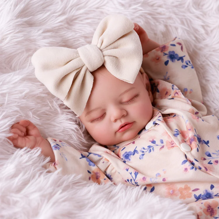 Babeside Sleeping Reborn Baby Peach 17" Newborn Girl Best Gift for Kids