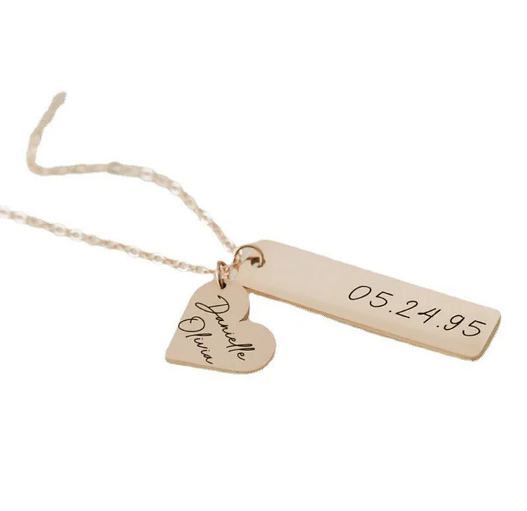 Custom Name Bars Necklace Personalized Gifts for Her
