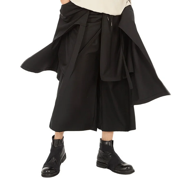 Original Design Sense Solid Color Dark Style Loose Casual Wide-leg Pants-dark style-men's clothing-halloween