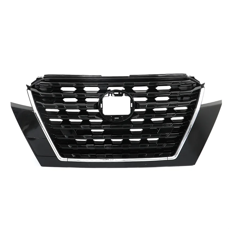 SEBLAFF Front Bumper Grille Assembly Black Grill Replacement for 2021 2022 2023 KICKS