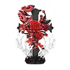 Gothic Cross & Rose & Skeleton Hand Building Blocks Set Building Bricks Kit Construction Bricks Toy Gifts for Anniversaries Valentines Day Halloween