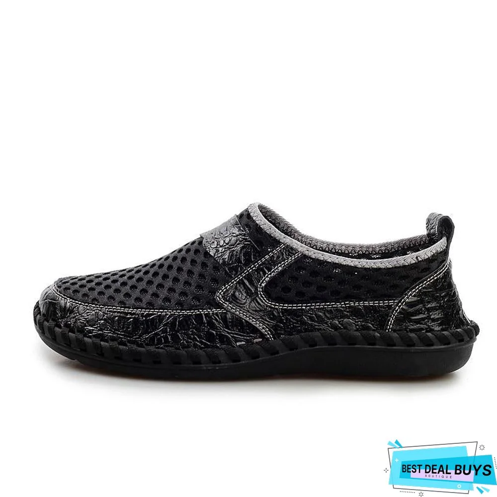 Men Oversize Mesh Flats Casual Teaching Soft Comfortable Loafers Shoes