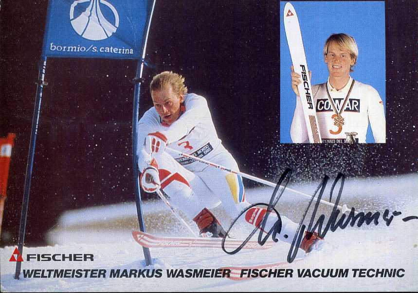 MARKUS WASMEIER Signed Photo Poster paintinggraph - Olympics Downhill Skiing Champion - Preprint