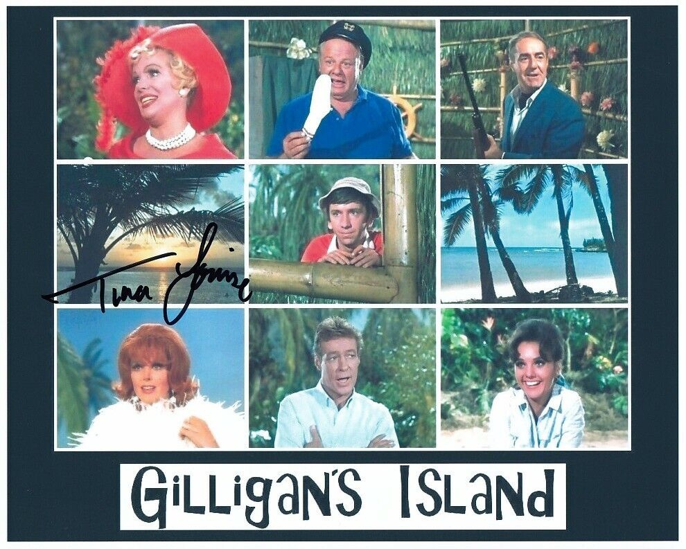 TINA LOUISE signed GILLIGAN'S ISLAND 8x10 w/ coa COLOR CLOSEUPS ALL 7 CASTAWAYS