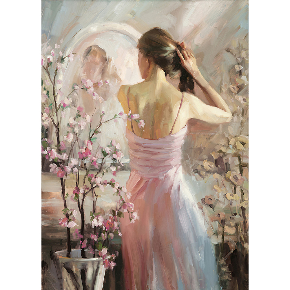 

Oil Painting Elegant Woman - Round Drill Diamond Painting - 30*40CM, 501 Original