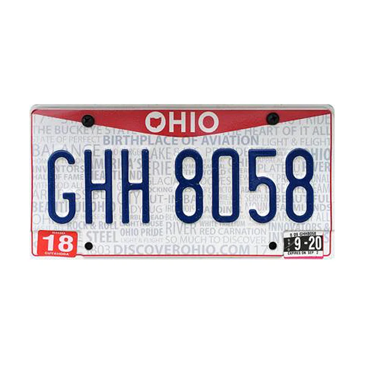 Ohio - permis de plaque de voiture ancienne - 5.9x11.8inch