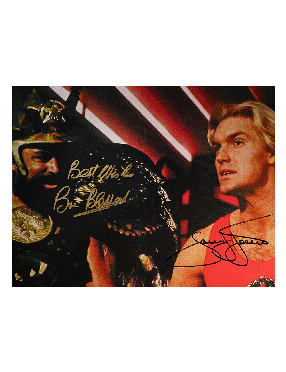 Flash Gordon Print Signed by Sam J Jones & Brian Blessed 100% Authentic With COA