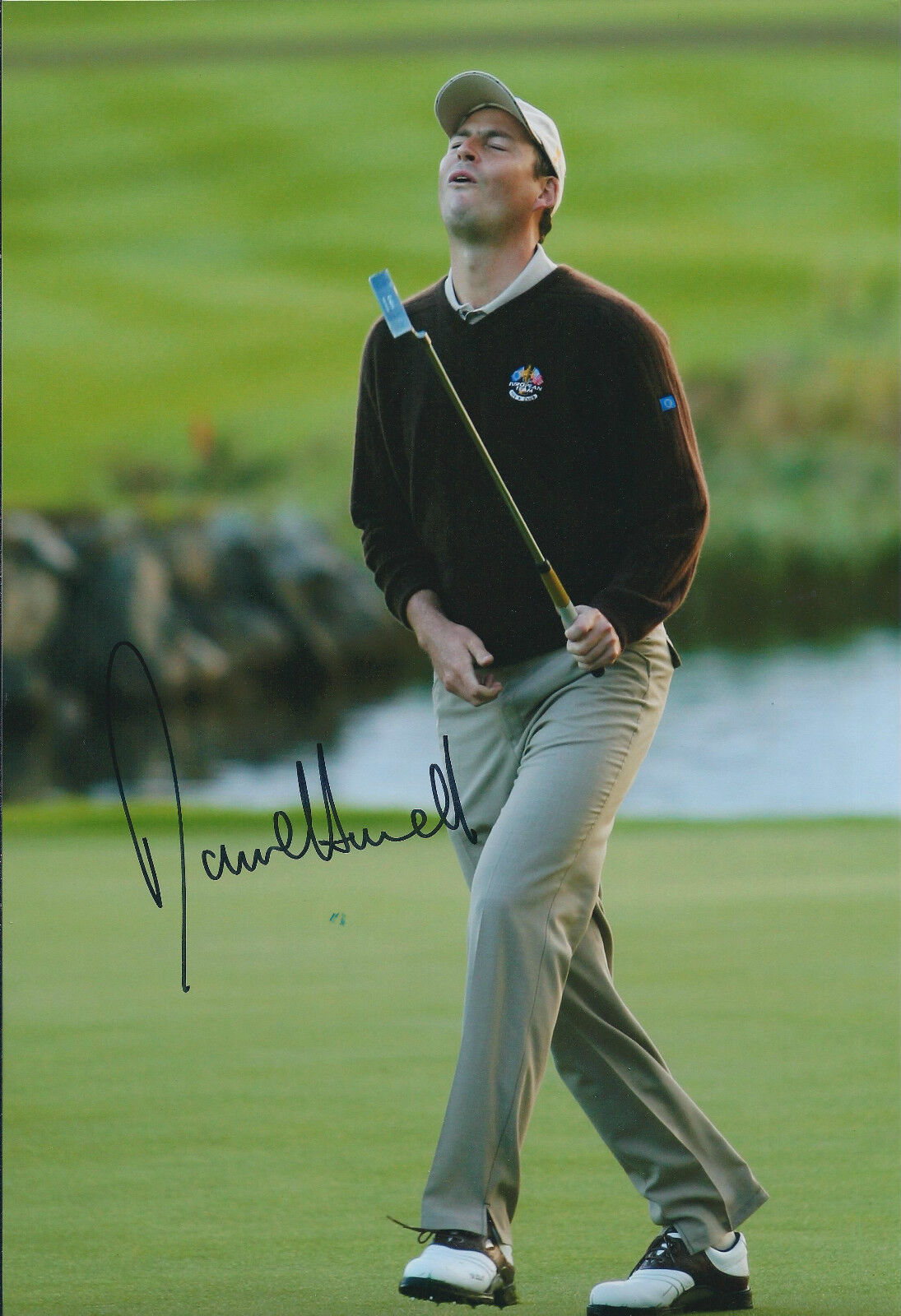 David HOWELL SIGNED Autograph Photo Poster painting AFTAL COA Ryder Cup K Club Straffan Golf