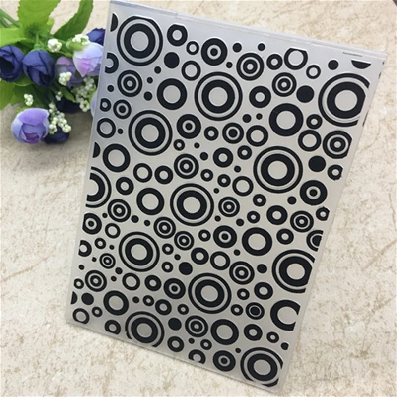 Plastic Embossing Folders Circle scrapbook album card packing decoration cutting dies paper craft stencils
