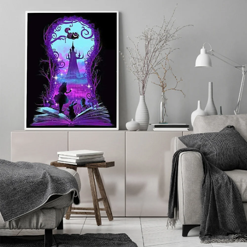 Full Round Diamond Painting 40*50cm - Silhouette Castle