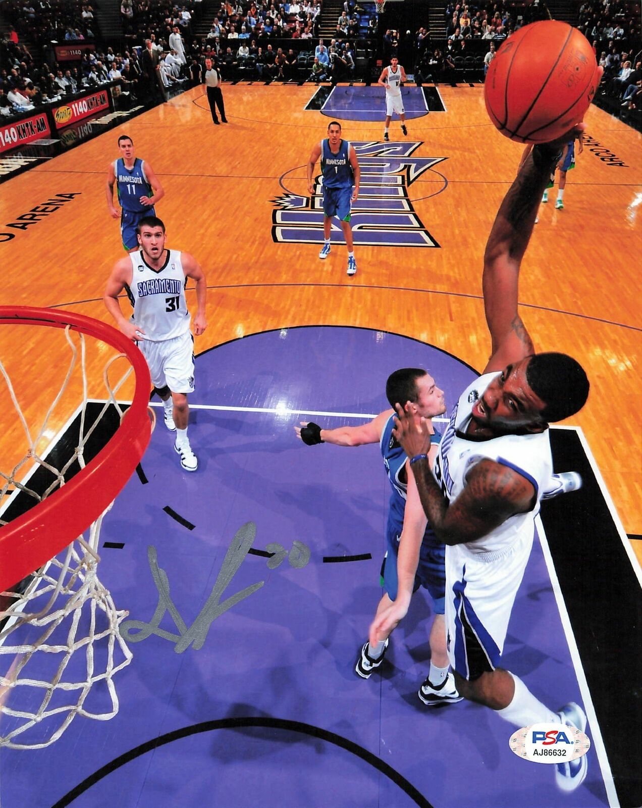 Donte Greene signed 8x10 Photo Poster painting PSA/DNA Sacramento Kings Autographed