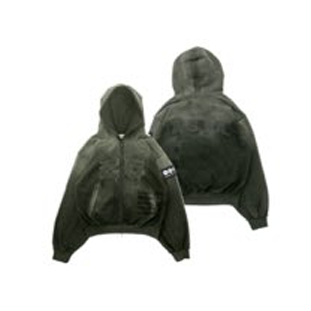 Official BTS Arirang World Tour Zip-up Hoodie - Vintage Gray