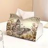 DIY PU Diamond Painting Tissue Box Kit Desktop Tissue Holder with Rhinestone Diamond Desk Decorative Tissue Box for Adults Desktop Storage Organizer (Love)