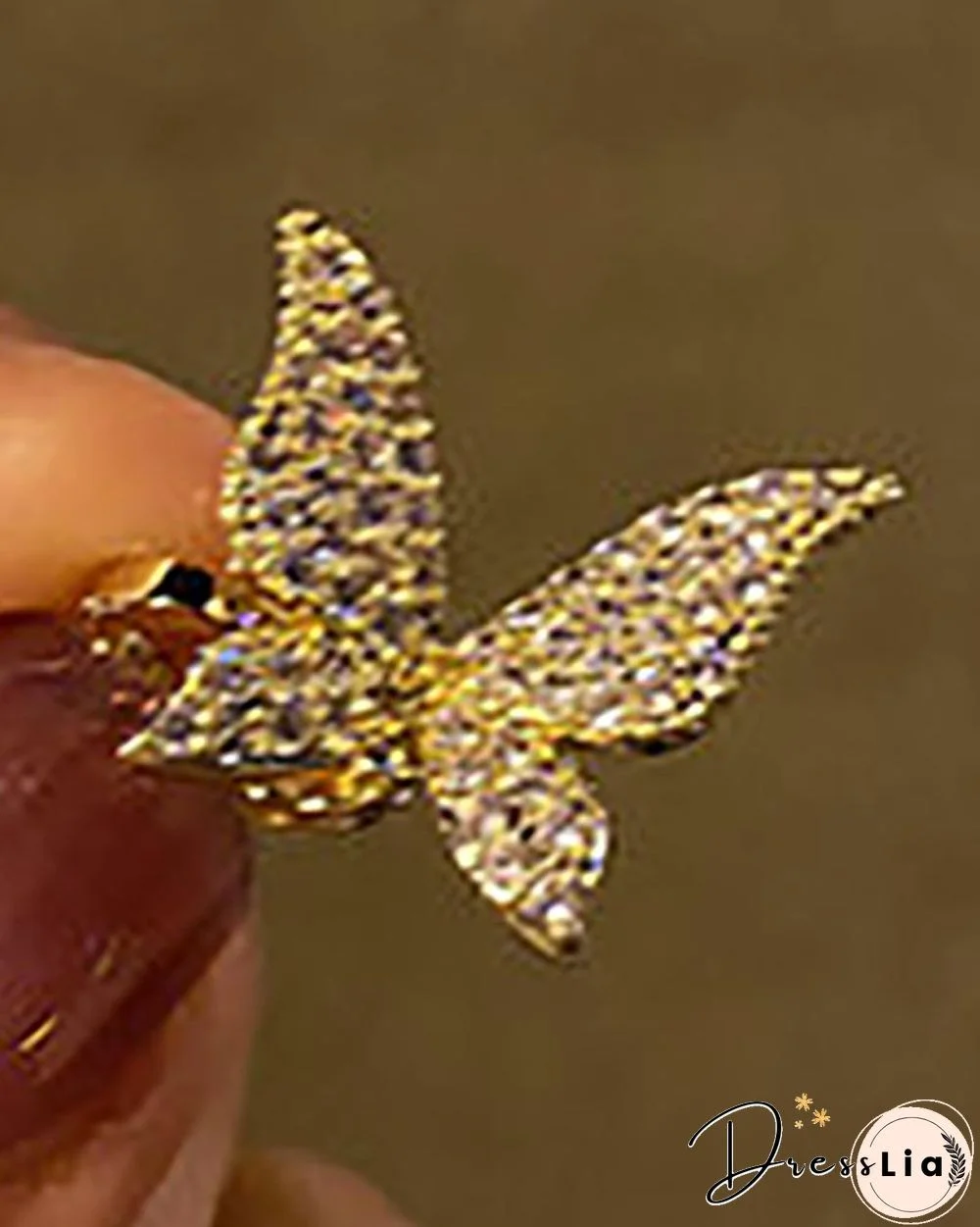 1PCS Studded Decor Butterfly Earrings