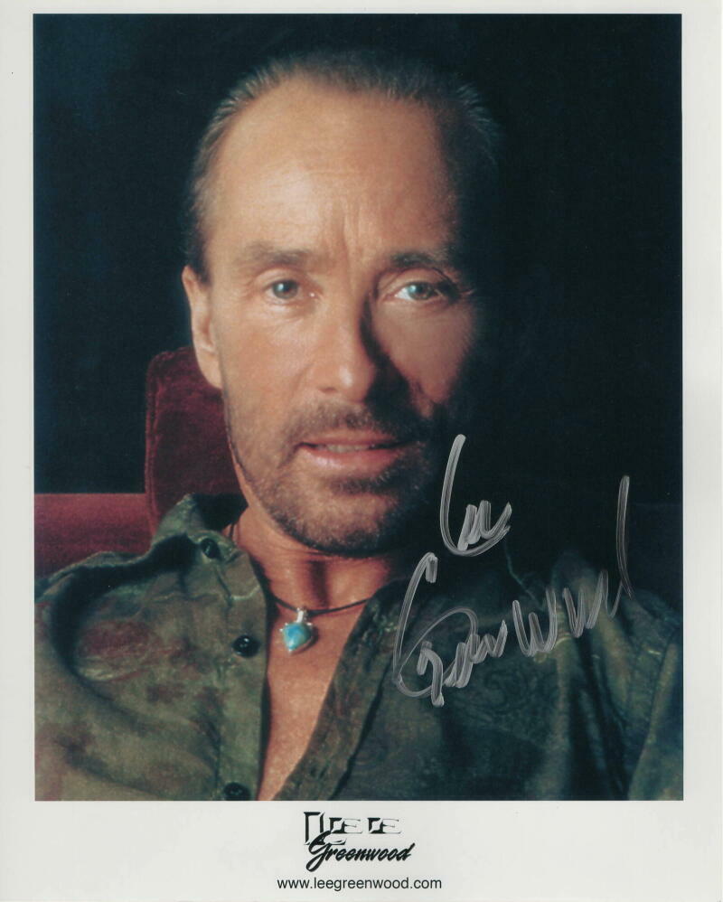 LEE GREENWOOD SIGNED AUTOGRAPH 8X10 Photo Poster painting - GOD BLESS THE USA SINGER, RARE