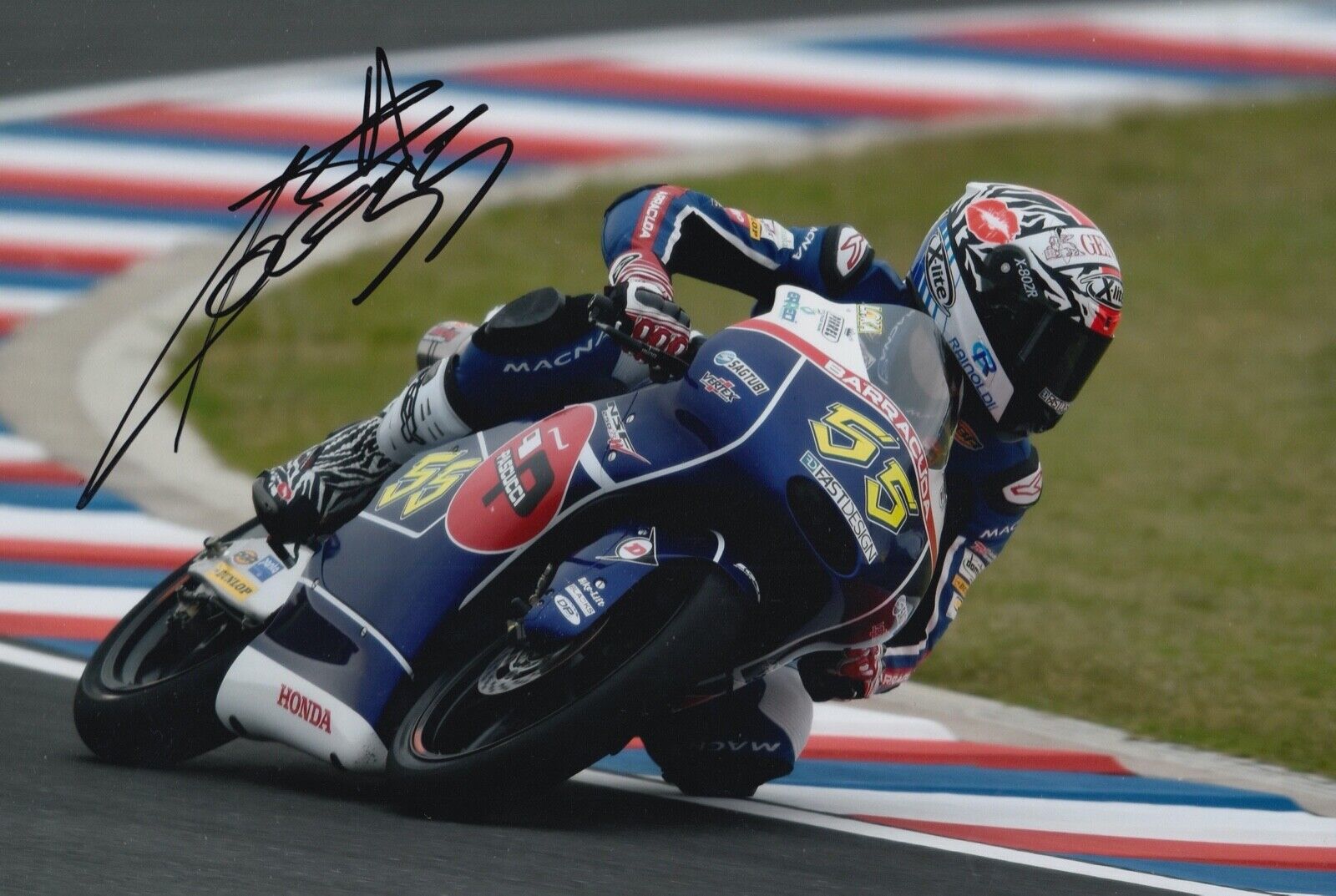 Andrea Locatelli Hand Signed 12x8 Photo Poster painting MotoGP Autograph Gresini Honda Moto3 6