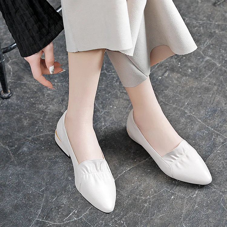 Women's pattern leather shoes